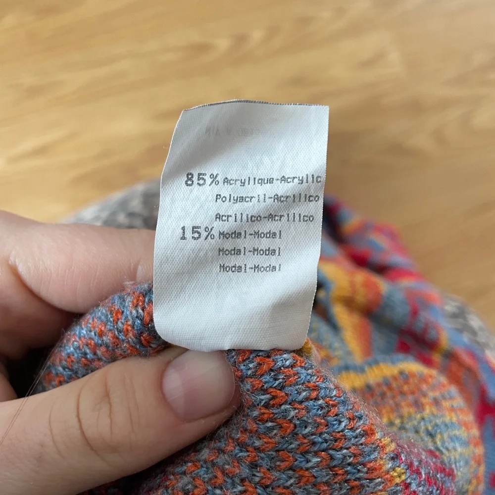 Colorful Patterned Knit Sweater - Picture 6 of 6